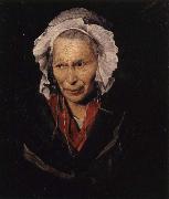 Theodore   Gericault den sinnessjuka. la salperieres hyena oil painting